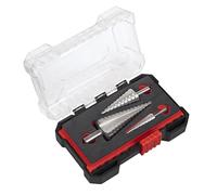 Sealey AK4746 HSS 4341 Step Drill Bit Set 3pc Double Flute