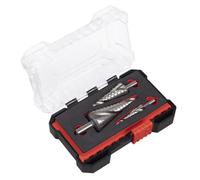 Sealey AK4749 Spiral Flute HSS 4341 Step Drill Bit Set 3pc