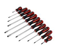 Sealey AK4933 Screwdriver Set 11Pc Hammer-Thru