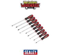 Sealey AK4934 Screwdriver Set 9pc Hammer-Thru