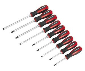 Sealey Ak4934 Screwdriver Set 9Pc Hammer-Thru