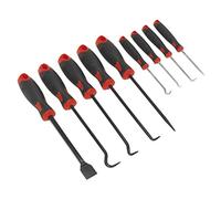 Sealey Scraper & Hook Set AK5209 – 9-piece, Red, 39mm x 262mm x 368mm