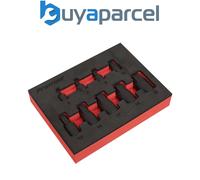 Sealey AK5525 Low Profile Impact Hex Socket Bit Set 1/4in & 3/8in Sq Drive 9Pc - Metric