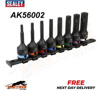 Sealey AK56002 8pc 1/2"Sq Drive TRX-Star Impact Socket Bit Set