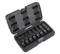 Sealey AK5601 Premier Hex Impact Socket Bit Set 1/2"Sq Drive 8pc