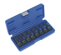 Sealey Ak5604 Impact Spline Socket Bit Set 8Pc 1/2Sq Drive