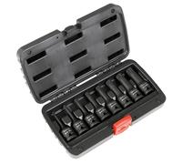 Sealey AK5604 Premier Spline Impact Socket Bit Set 1/2"Sq Drive 8pc
