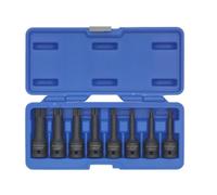 Sealey AK5604 Impact Spline Socket Bit Set 8Pc 1/2inSq Drive