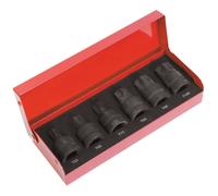 Sealey AK5607 Impact TRX-Star Socket Bit Set 6pc 1/2"Sq Drive