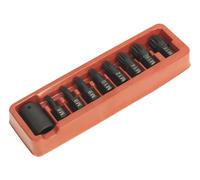 Sealey AK5611 9 Piece M6-M18 Impact Wrench Driver SPLINE Bit Set 1/2" Sq Dr