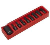 Sealey Ak5611 Impact Spline Bit and Holder Set 9Pc 1/2Sq Drive