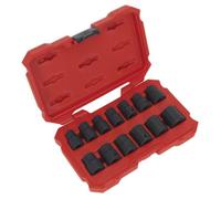 Sealey Ak5616M Impact Socket Set 13 Piece 6 Pt Lock On 1/2Inch Sq Drive Metric