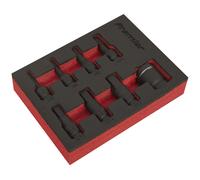 Sealey Impact Hex Socket Bit Set AK5620 8pc 3/8" Sq Drive