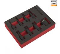SS Sealey AK5622 Premier Spline Impact Socket Bit Set 3/8"Sq Drive 8pc