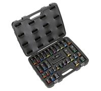 Sealey AK5636M Lock-On™ Standard & Deep Impact Socket Set 34pc 1/2"Sq Drive