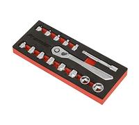 Sealey AK5783 Low Profile Socket Set 15Pc 1/4inSq Drive Metric - Platinum Series