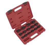 Sealey Ak5983 Crow's Foot Spanner Set 15Pc 3/8Sq Drive Metric
