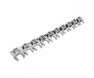 Sealey AK5989 Crowfts Foot Open-End Spanner Set 10Pc 3/8inSq Drive Metric