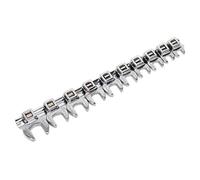 Sealey AK5989 Crowfts Foot Open-End Spanner Set 10Pc 3/8inSq Drive Metric