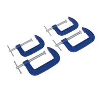Sealey AK6003SET G-Clamp Set 75Mm & 100Mm - 4Pc