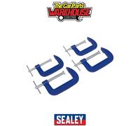 Sealey G-Clamp Set AK6003SET – 75mm & 100mm, 4pc