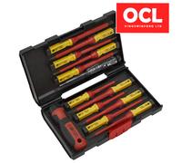 Sealey AK6128 13PC Interchangeable Screwdriver Set - VDE Approved