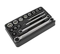 Sealey Ak61801 TRX-Star 3/8Sq Drive Socket and Spanner Set 16Pc