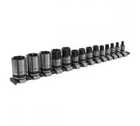 Sealey AK618B 14pc 1/4", 3/8" & 1/2"Sq Drive TRX-Star* Socket Set - E4-E24 - Black Series