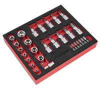 Sealey Ak6193 TRX-Star Socket and Security Bit Set 29Pc 1/4Sq and 3/8Sq Drive
