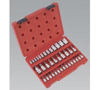 SEALEY AK6197 LARGE TORX STAR SOCKET & BIT SET T7 - T55 + E4 - E24