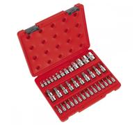 Sealey TRX-Star* Socket & Security Socket Bit Set38 Piece 1/4", 3/8" & 1/2" Squa