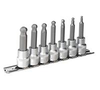 Sealey Ak621 Hex Ball-End Socket Bit Set 7Pc Metric 3/8Sq Drive 62Mm