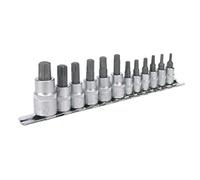 Sealey AK6213 Trx-Star* Socket Bit Set 12Pc 1/4in 3/8in & 1/2inSq Drive