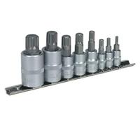 Sealey 8 Piece Combination Drive Spline Socket Bit Set Combination
