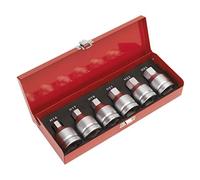 Sealey Ak6217 Hex Socket Bit Set 6Pc 3/4Sq Drive