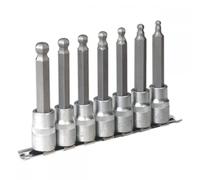 Sealey Ak622 Hex Ball-End Socket Bit Set 7Pc 100mm 1/2 Sq Drive Metric