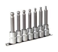 Sealey Ak622 Hex Ball-End Socket Bit Set 7Pc 100mm 1/2 Sq Drive Metric