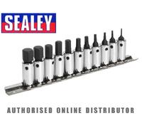 Sealey Hex Socket Bit Set AK62251 - 11pc 1/4" Sq Drive Metric