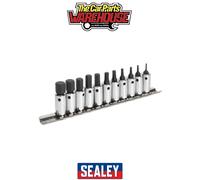 Sealey Hex Socket Bit Set AK62251 - 11pc 1/4" Sq Drive Metric