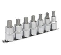 Sealey Ak6234 Ribe Socket Bit Set 7Pc 1/2Sq Drive 55Mm