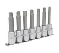 Sealey Ribe Socket Bit Set 7pc 1/2" Sq Drive 100mm