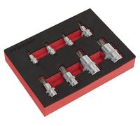 Spline Socket Bit Set 8pc 1/4", 3/8" & 1/2"Sq Drive