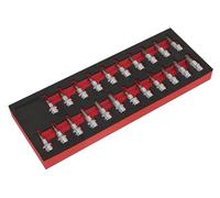 Sealey AK6243 22PC 3/8"Sq Drive TRX-Star*/Hex/Spline Socket Bit Set
