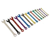 Combination Spanner Set 14pc Multi-Coloured Metric