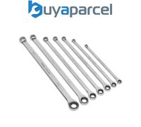 Sealey AK6319 Premier Extra-Long Double Ring Ratchet/Fixed Spanner Set 7pc