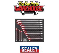 SEALEY AK63255 16PC METRIC COMBINATION SPANNER WRENCH RING OPEN SET IN EVA TRAY