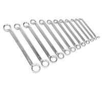 Sealey Ak6328 Offset Double End Ring Spanner Set 12Pc Metric