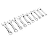 SEALEY - AK633 Combination Spanner Set 10pc Stubby Metric