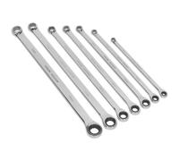 Sealey AK63832 Flexi-Head Double End Ratchet Ring Spanner Set 6pc ...