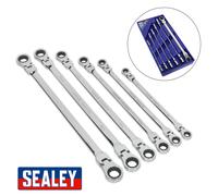 Sealey AK63832 Flexible Head Ratchet Combination Spanner Wrench Set Metric